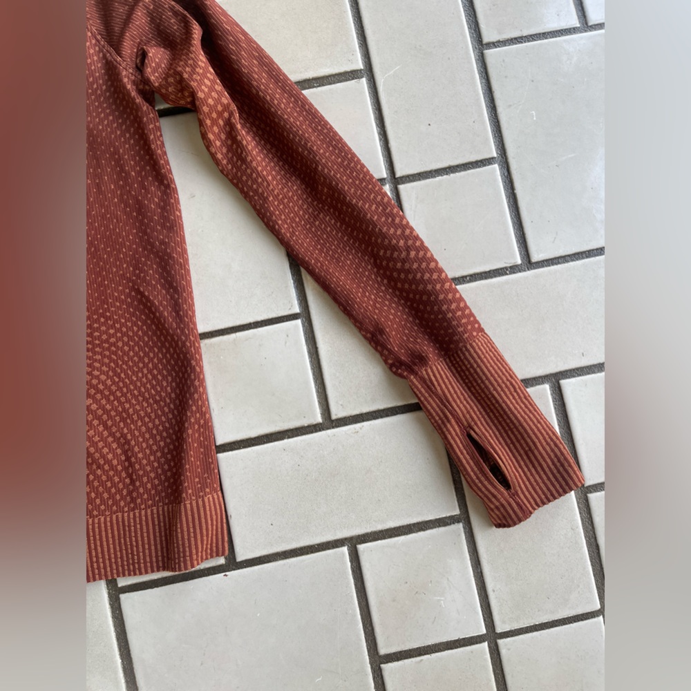 lululemon athletica Long Sleeve Top in Rust Brown - Picture 7 of 9